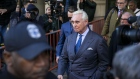 Roger Stone exits federal court in Washington, D.C. on Feb. 21, 2019. 