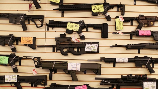 DELRAY BEACH, FL - JANUARY 05: Weapons are seen on display at the K&W Gunworks store on the day that U.S. President Barack Obama in Washington, DC announced his executive action on guns on January 5, 2016 in Delray Beach, Florida. President Obama announced several measures that he says are intended to advance his gun safety agenda. (Photo by Joe Raedle/Getty Images) 