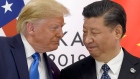 President Donald Trump, left, meets with Chinese President Xi Jinping