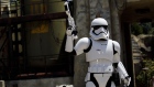 A Stormtrooper during a media preview of Star Wars: Galaxy's Edge at Disneyland in Anaheim