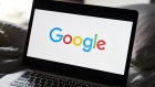 The Google Inc. logo is displayed on an Apple Inc. laptop computer in this arranged photograph taken in Little Falls, New Jersey, U.S., on Saturday, July 20, 2019. Alphabet Inc. is scheduled to release earnings figures on July 25. 