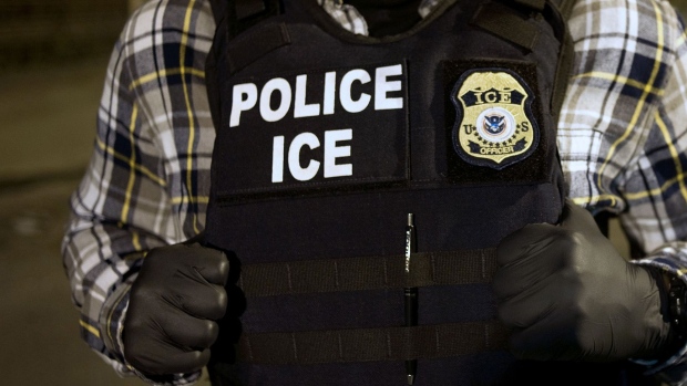 A U.S. Immigration and Customs Enforcement (ICE) agent 