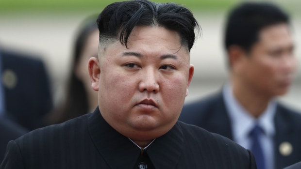 Kim Jong Un, North Korea's leader, attends a wreath laying ceremony at the Ho Chi Minh Mausoleum in Hanoi, Vietnam, on Saturday, March 2, 2019.