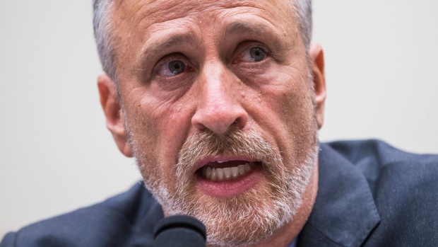 WASHINGTON, DC - JUNE 11: Former Daily Show Host Jon Stewart testifies during a House Judiciary Committee hearing on reauthorization of the September 11th Victim Compensation Fund on Capitol Hill on June 11, 2019 in Washington, DC. The fund provides financial assistance to responders, victims and their families who require medical care related to health issues they suffered in the aftermath of 9/11 terrorist attacks. (Photo by Zach Gibson/Getty Images) Photographer: Zach Gibson/Getty Images North America