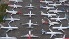 SEATTLE, WA - JUNE 27: Boeing 737 MAX airplanes are stored in an area adjacent to Boeing Field, on June 27, 2019 in Seattle, Washington. After a pair of crashes, the 737 MAX has been grounded by the FAA and other aviation agencies since March, 13, 2019. The FAA has reportedly found a new potential flaw in the Boeing 737 Max software update that was designed to improve safety. (Photo by Stephen Brashear/Getty Images) 