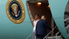 President Donald Trump and first lady Melania Trump board Air Force One. Aug. 26 2019