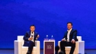 Jack Ma and Elon Musk at  the World Artificial Intelligence Conference 