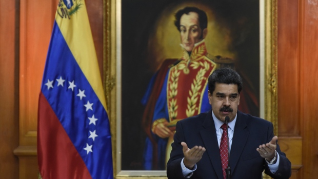 Nicolas Maduro speaks during a televised press conference in Caracas on Jan. 25. 