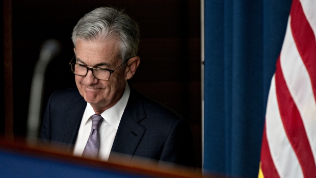 Jerome Powell arrives to a news conference following a Federal Open Market Committee meeting in Washington, D.C. on Sept. 18. 