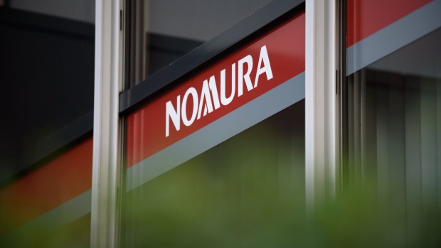 The Nomura Holdings Inc. logo is displayed outside a Nomura Securities Co. branch in Tokyo, Japan, on Tuesday, Jan. 29, 2019. Nomura is scheduled to release earnings figures on Jan. 31. 