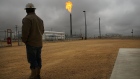 GARDEN CITY, TX - FEBRUARY 05: Flared natural gas is burned off at Apache Corporations operations at the Deadwood natural gas plant in the Permian Basin on February 5, 2015 in Garden City, Texas. Apache sends an estimated 50-52 million cubic feet per day of natural gas to this plant. As crude oil prices have fallen nearly 60 percent globally, many American communities that became dependent on oil revenue are preparing for hard times. Texas, which benefited from hydraulic fracturing and the shale drilling revolution, tripled its production of oil in the last five years. The Texan economy saw hundreds of billions of dollars come into the state before the global plunge in prices. Across the state drilling budgets are being slashed and companies are notifying workers of upcoming layoffs. According to federal labor statistics, around 300,000 people work in the Texas oil and gas industry, 50 percent more than four years ago. (Photo by Spencer Platt/Getty Images)