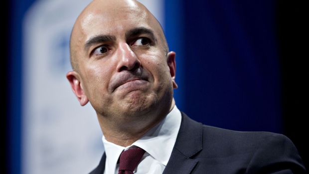 Neel Kashkari, president and chief executive officer of the Federal Reserve Bank of Minneapolis, pauses while speaking during a discussion at the National Association for Business Economics economic policy conference in Washington, D.C., U.S.