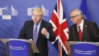 Boris Johnson, U.K. prime minister and Jean-Claude Junckep, resident of the European Commission