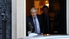 Boris Johnson, U.K. prime minister, departs from number 10 Downing Street in London, U.K., Oct. 19, 