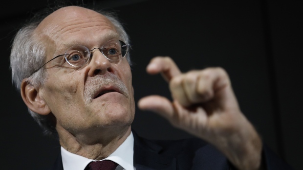 Stefan Ingves, governor of the Sveriges Riksbank, gestures while speaking at the 2019 Monetary and F