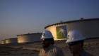 Crude oil storage tanks stand in the Juaymah tank farm at Saudi Aramco's Ras Tanura oil refinery and terminal at Ras Tanura, Saudi Arabia, on Monday, Oct. 1, 2018. 