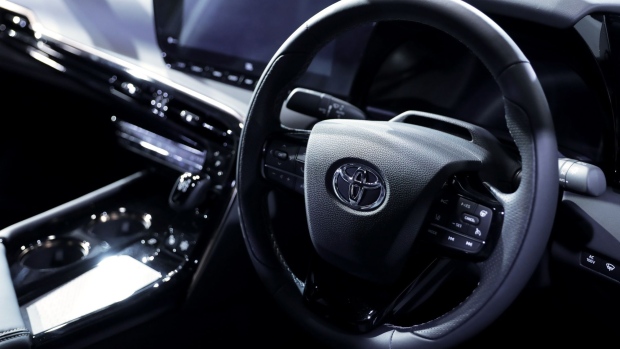 The interior of a Toyota Motor Corp. Mirai Concept fuel cell electric vehicle (FCEV) is displayed to the media at an unveiling event in Tokyo, Japan, on Thursday, Oct. 10, 2019. The Japanese behemoth will begin sales late next year of the second-generation Mirai, its fuel cell-powered four-door, and ramp up annual production by 10-fold from the current model. 
