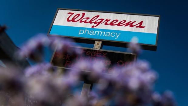 Walgreens Boots Alliance Inc. signage stands outside a store in San Francisco