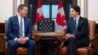 Prime Minister Justin Trudeau meets with Conservative leader Andrew Scheer