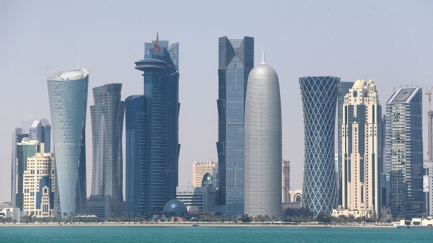 DOHA, QATAR - FEBRUARY 20: A general view of the Qatar skyline on February 20, 2014 in Doha, Qatar. The Prince is on a three day solo visit to Qatar following a short visit to Saudi Arabia. (Photo by Chris Jackson/Getty Images)