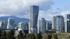 The Vancouver House building stands under construction in Vancouver, British Columbia, April 8, 2019