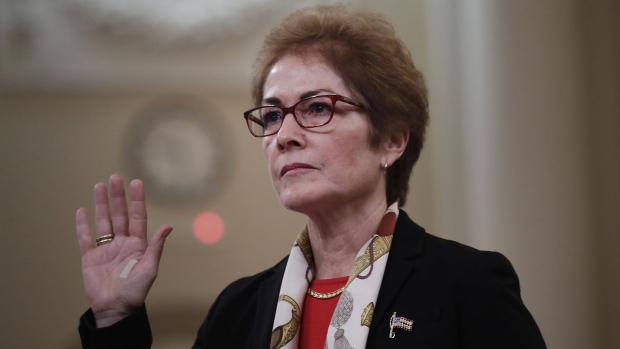 Marie Yovanovitch, former U.S. Ambassador to Ukraine, is sworn in during a House Intelligence Committee impeachment inquiry hearing in Washington, D.C., U.S., on Friday, Nov. 15, 2019. 