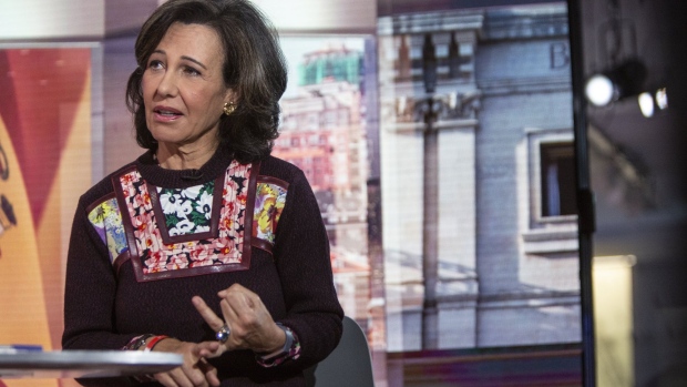 Ana Botin, executive chairman of Banco Santander SA, speaks during a Bloomberg Television interview in New York, U.S., on Tuesday, Nov. 19, 2019. Botin pledged $500 million in credit lines to help promote Argentine exports when meeting last week with Argentine President-elect Alberto Fernandez, according to a Fernandez campaign statement. 