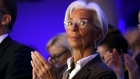 Christine Lagarde, president of the European Central Bank (ECB), applauds a speech at the European Banking Congress in the Frankfurt Opera House in Frankfurt, Germany, on Friday, Nov. 22, 2019. European Central Bank President Christine Lagarde called for a new policy mix for Europe to ensure the economy will thrive in an increasingly uncertain global situation. 