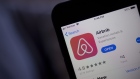 The Airbnb Inc. application is displayed in the App Store on an Apple Inc. iPhone in an arranged photograph taken in Arlington, Virginia, U.S., on Friday, March 8, 2019. Airbnb agreed to buy HotelTonight, its biggest acquisition yet, in a move to increase hotel listings on the site ahead of an eventual initial public offering for the home-sharing startup. 