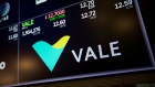 A monitor displays Vale SA signage on the floor of the New York Stock Exchange (NYSE) in New York, U.S., on Thursday, March 29, 2018. U.S. stocks climbed as markets moved toward the end of a tumultuous quarter on a high note. Equities in Europe also rose following a mixed session in Asia. 