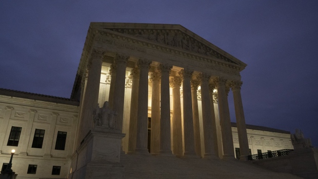 The U.S. Supreme Court building stands at dawn in Washington, D.C., U.S., on Saturday, Nov. 30, 2019. The House Intelligence Committee is preparing to release a scathing report alleging President Donald Trump engaged in a months-long effort to seek foreign interference in the 2020 election and obstruct a congressional investigation. 