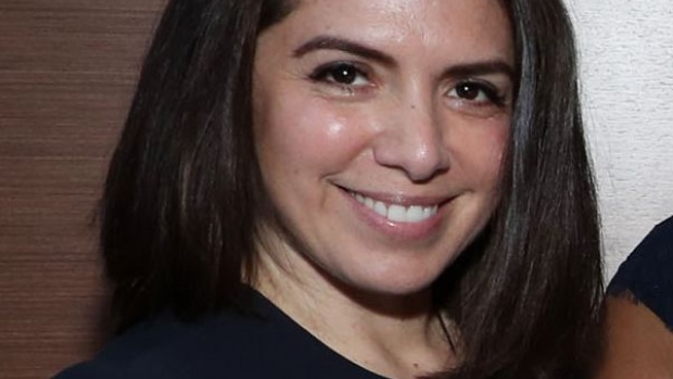 Nathalie Molina Nino stands for a photo during the National Institute for Reproductive Health's Champion of Choice luncheon in New York on April 30, 2019.