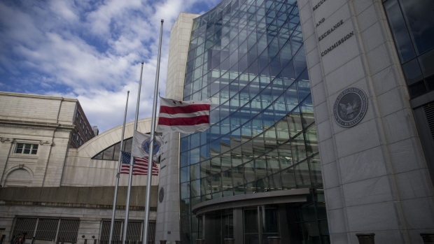 The headquarters building of the U.S. Securities and Exchange Commission stands in Washington, D.C. 