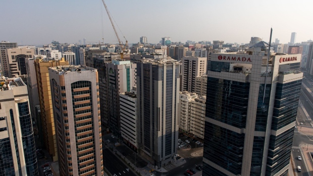 Commercial and residential properties in the Al Zahiyah neighbourhood of Abu Dhabi, United Arab Emirates, on Wednesday, Oct. 2, 2019. Abu Dhabi sold $10 billion of bonds in a three-part deal in its first international offering in two years as it takes advantage of relatively low borrowing costs. 