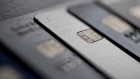 Mastercard Inc. chip credit cards are arranged for a photograph in Washington, D.C., U.S. 