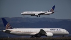 GETTY IMAGES - A United Airlines Boeing 737 Max 9 aircraft lands at San Francisco International Airp