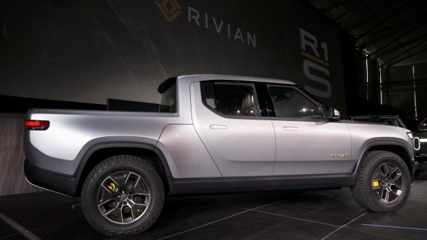 The Rivian R1T electric pickup truck is among a crowd of electric vehicles coming from startups. 