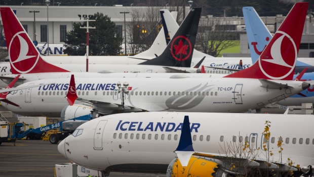 Grounded Boeing Co. 737 Max airplanes
