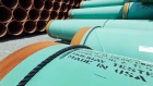 Pipes intended for the Keystone XL pipeline sit in storage in Little Rock, Ark. May 24, 2012. 