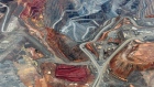 Gold mining pit Barrick Gold Newmont Gold