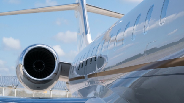 A Bombardier Inc. Global 6000 business jet stands on display during a media event at Seletar Aerospace Heights in Singapore, on Wednesday, Feb. 27, 2019.