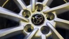 A Toyota Motor Corp. decal sits on the hub of a finished wheel at the Casting And Mechanical Plant SKAD Ltd. in Divnogorsk, Russia, on Friday, Nov. 29, 2019. Aluminum may fall further amid rising supply and weakening demand, according to a note published by Morgan Stanley. Photographer: Andrey Rudakov/Bloomberg