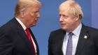 U.S. President Donald Trump and British Prime Minister Boris Johnson  