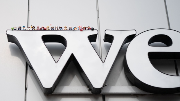A WeWork logo in Amsterdam. Photography: Jasper Juinen/Bloomberg Photographer: Jasper Juinen/Bloomberg