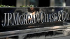 JPMorgan Chase & Co. signage is displayed outside of the company's headquarters in New York, U.S., on Wednesday, Oct. 10, 2012. 