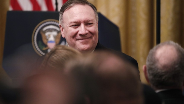 Mike Pompeo at the White House in Washington, D.C. on Jan. 28. Photographer: Andrew Harrer/Bloomberg