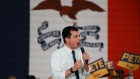 Pete Buttigieg, former mayor of South Bend and 2020 presidential candidate, speaks at a campaign event in Des Moines, Iowa, U.S., on Sunday, Feb. 2, 2020. Buttigieg's top campaign staff took veiled shots at Iowa front-runners Bernie Sanders and Joe Biden, reflecting the candidate's argument that it's time for a fresh start in Washington. Photographer: Elijah Nouvelage/Bloomberg