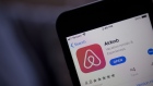 The Airbnb Inc. application is displayed in the App Store on an Apple Inc. iPhone in an arranged photograph taken in Arlington, Virginia, U.S., on Friday, March 8, 2019. Airbnb agreed to buy HotelTonight, its biggest acquisition yet, in a move to increase hotel listings on the site ahead of an eventual initial public offering for the home-sharing startup. Photographer: Andrew Harrer/Bloomberg