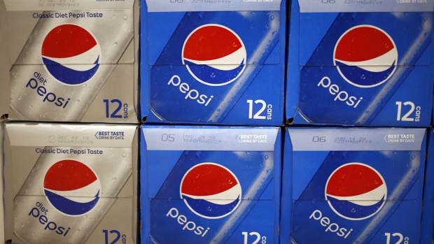 Cases of PepsiCo Inc. Diet Pepsi and Pepsi brand beverages are displayed for sale at a grocery store in Louisville, Kentucky, U.S., on Tuesday, Sept. 24, 2019. PepsiCo Inc. is scheduled to release earnings figures on October 3. Photographer: Luke Sharrett/Bloomberg