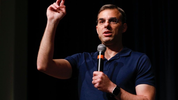 GRAND RAPIDS, MI - MAY 28: U.S. Rep. Justin Amash (R-MI) holds a Town Hall Meeting on May 28, 2019 in Grand Rapids, Michigan. Amash was the first Republican member of Congress to say that President Donald Trump engaged in impeachable conduct. (Photo by Bill Pugliano/Getty Images)